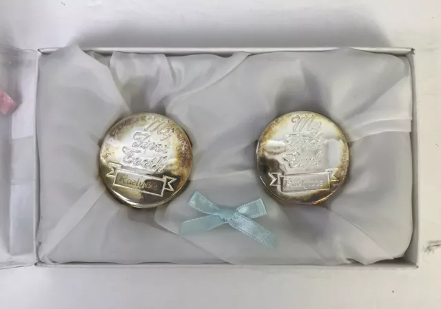 Skyway Keepsake My First Curl and Tooth Box Set Round Silver Engraved Rae Lynne
