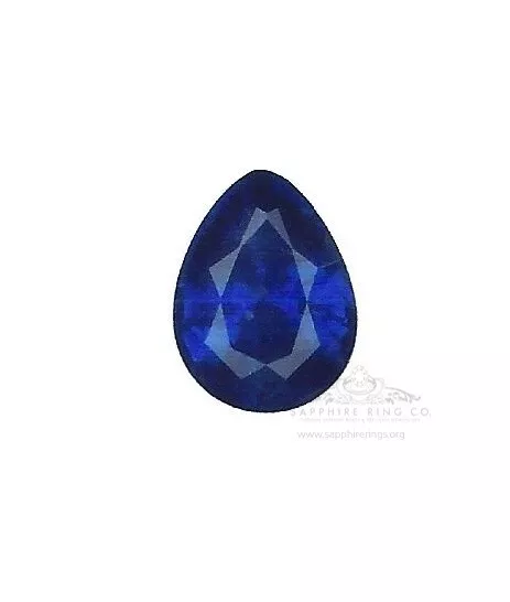 1.06  ct Pear Cut Kashmir Blue Ceylon Sapphire - 100% Natural & GIA Certified