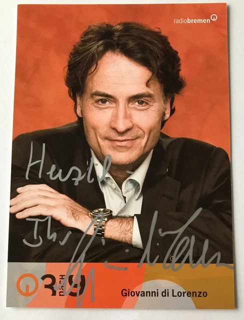 ORIGINAL HANDSIGNIERTES AUTOGRAMM Giovanni di Lorenzo 3 nach 9 Radio