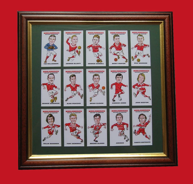Middlesbrough Fc Heroes & Legends Gerahmtes Kartenset Versandkostenfrei