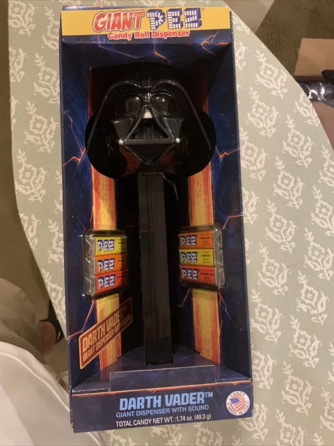 Star Wars Darth Vader Giant Pez Dispenser With Sound New In Box- Rare