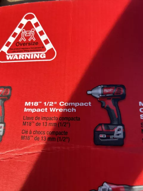 New in Box Milwaukee M18 1/2in. Compact Impact Wrench — Tool Only