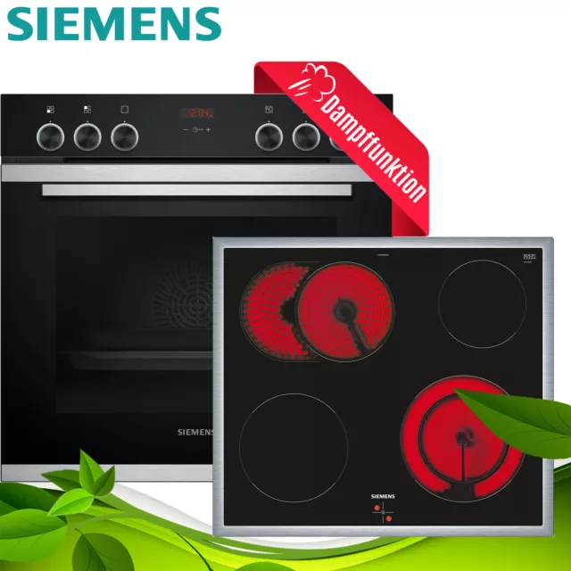 Siemens Herdset IQ300 Serie Backofen Kochfeld SCHOTT Ceran® Dampfunterstützung