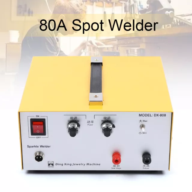 Pulse Sparkle Spot Welder Jewelry Welding Machine Gold Silver Platinum 400W 80A