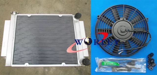 3 Row Aluminum radiator for Mazda RX2 RX3 RX4 RX5 without heater pipe + FAN