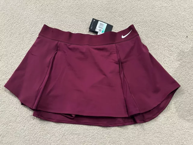 Nike Court Dri-Fit Victory Tennis Skort $60 Womens XL maroon Bordeaux Skirt NEW