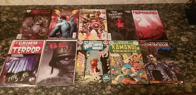 Lot Of 10 Vintage Horror Comics Dc Marvel Key Issues - Bronze Age And Up