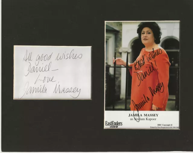 Jamila Massey eastenders genuine authentic autograph signature and photo AFTAL