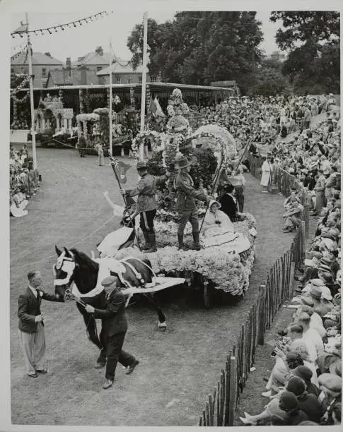 Floral tableau representing the Colonies of the British Empire - 1937 Old Photo