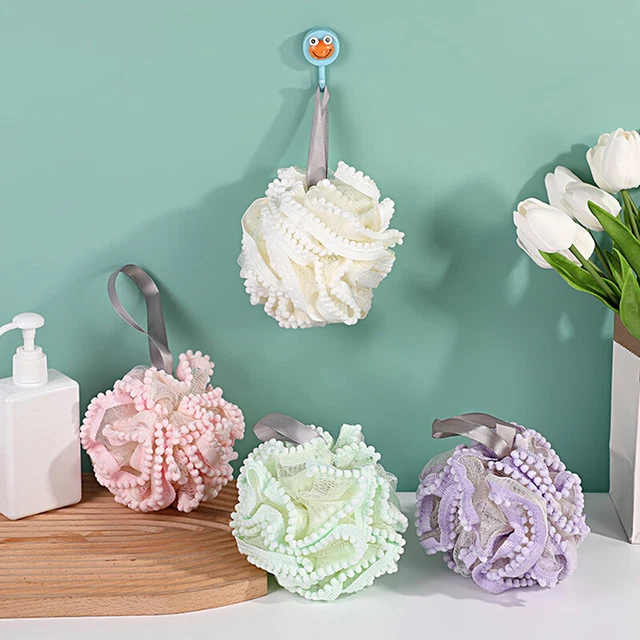 1 pz rete spugna da bagno doccia bolla sapone lavaggio corpo morbido esfoliante rete bal$v
