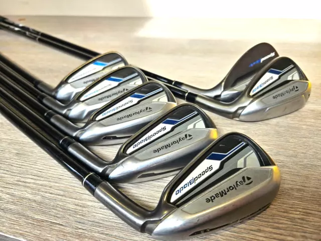 Stunning TaylorMade Speedblade Golf Irons #5-9/PW/SW Graphite Flex-R 65g Shafts