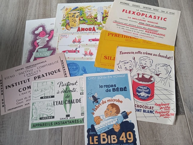 Lot de 10 buvards 