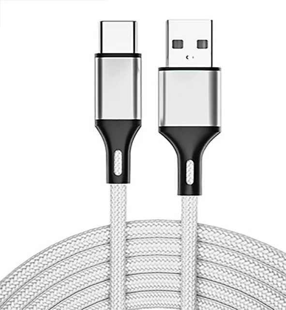 USB C Braided Charging Cable - High Speed USB A to C Data Wire | 1M, 2M, 3M.