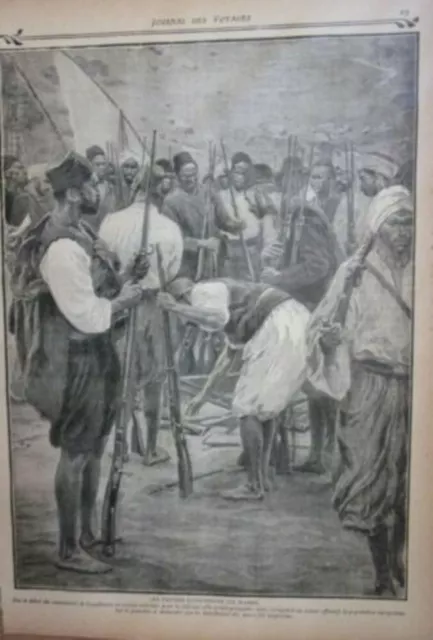 1907 Woodcut The Futures Gendarmes Of Morocco