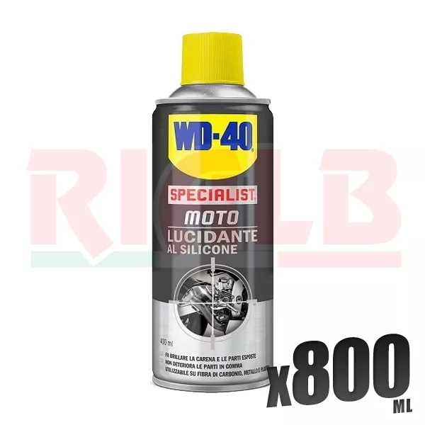 Specialist Moto WD-40 Lucidante al Silicone Spray ideale per carbonio - 800 ml