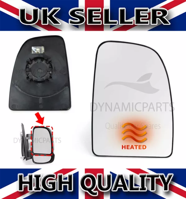 For Fiat Ducato Right Driver Side Wing Mirror Glass Upper Heated 2006 - 2022