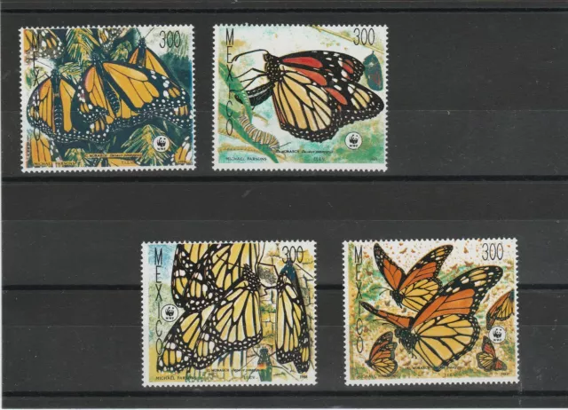 Mexico 1988 Fauna Schmetterlinge Wwf 4 Val MNH MF57150