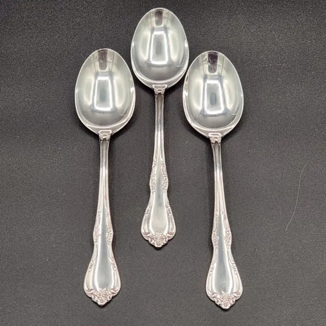 Three 3 Oneida Community FREDERICKSBURG 1968 Place Oval Soup Spoons Silverplate