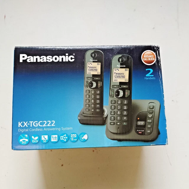 PANASONIC KXTGC222 TWIN Digital Cordless Telephone Answering System
