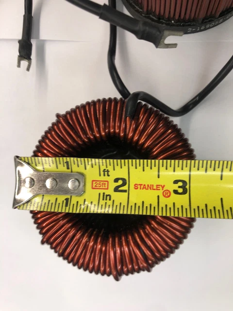 EXTRA LARGE FERRITE Toroid Core Ham Radio Coil Lot of 2 Wire Wound ...