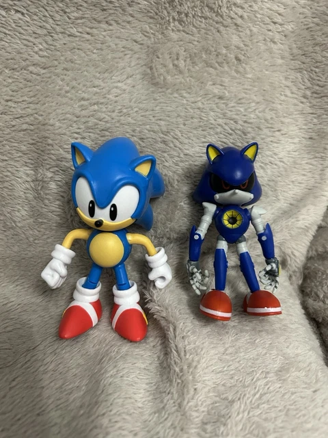 SONIC THE HEDGEHOG Jakks Pacific Classic Sonic and Metal Sonic 4 Inch ...