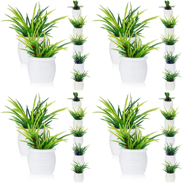 28 piezas casa de muñecas en miniatura plantas bonsái mini plantas de jardín verde