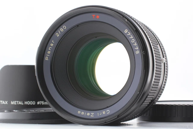 S/N 877xxxx [Near MINT Hood] Contax 645 Carl Zeiss Planar T* 80mm f/2 Lens JAPAN