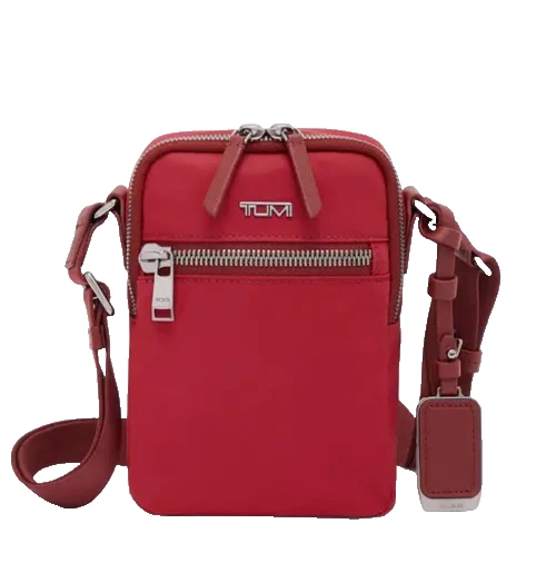 AUTH NWT Tumi Women’s Voyageur Persia Zip Top Nylon Dessert Red Crossbody Bag