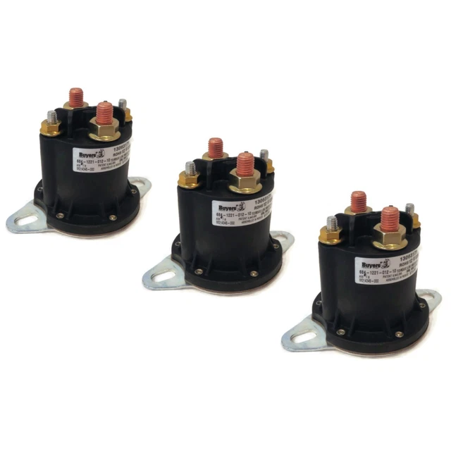 (Pack of 3) Buyers Products Continuous Duty Relay Solenoid for Meyer E-72 E-47H