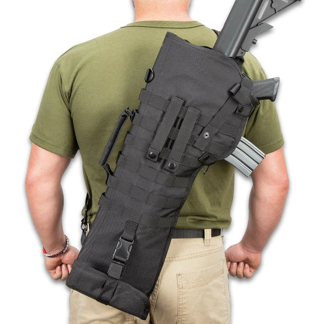 TACTICAL MOLLE SHOTGUN Rifle Scabbard Shoulder Holster Gun Storage Case