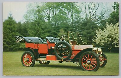 Transportation~1908 Stevens-Duryea Touring Car~Red Convertible Classic~Vtg PC