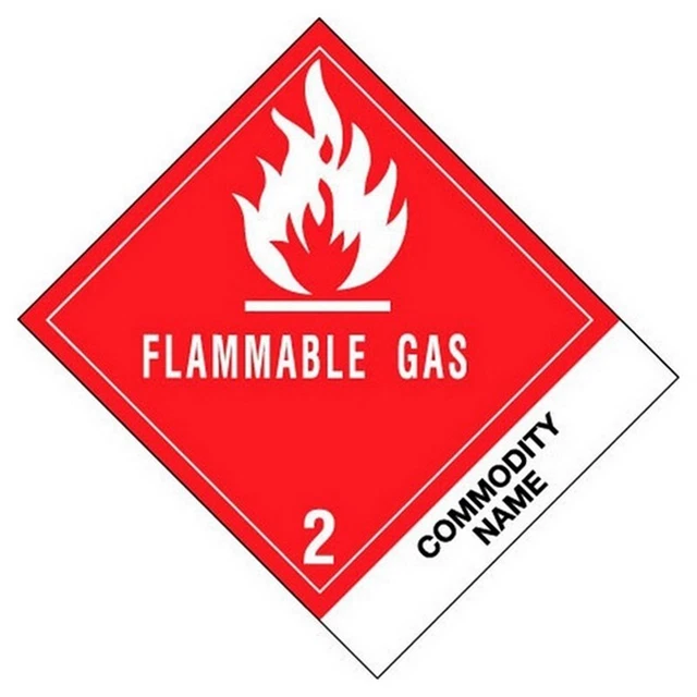 4" x 4-3/4" Flammable Gas - Blank Tab Labels (500 per Roll)