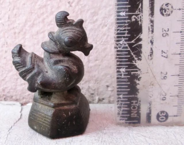 SUPER RARE! 19th Century Bronze Opium Weight Kissing Duck 160g