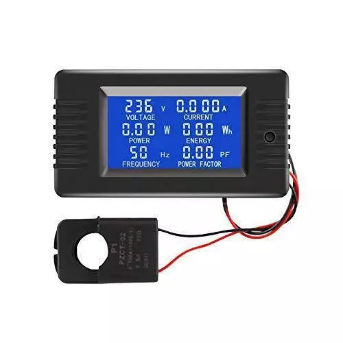 100A AC 80-260V Battery Monitor Meter LCD Digital Volt Amp Power Multimeter