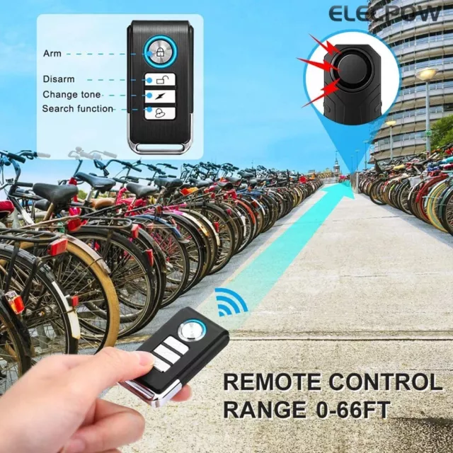 Wireless Motorcycle Alarm with Remote Control Waterproof and Easy to Use