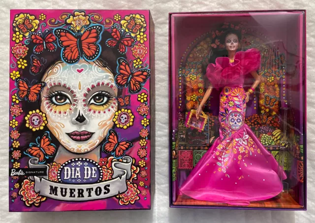 Barbie Signature 2023 Dia De Muertos Doll In Ruffled Pink Gown HJX14 Retail Box