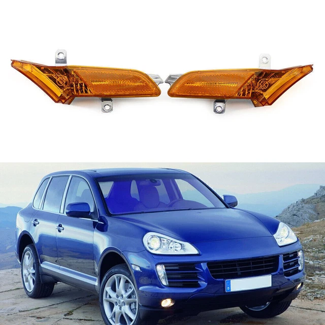 1 Pair ABS Front Right & Left Side Marker Light For Porsche Cayenne 2008-2010