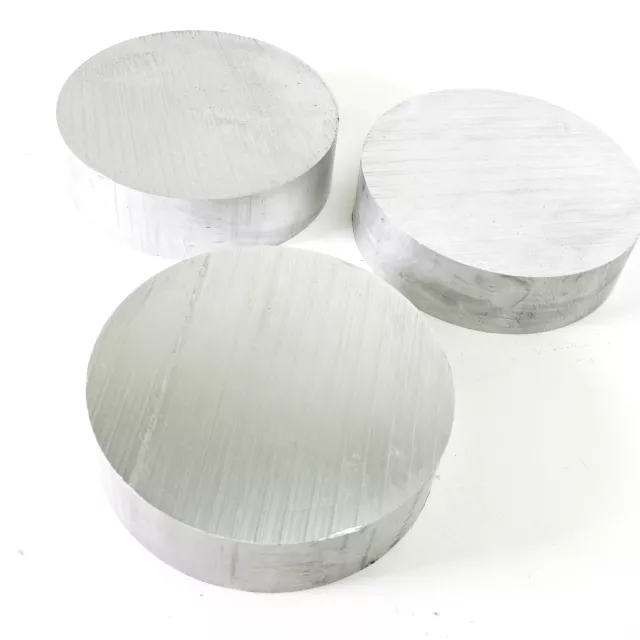 4.25" diameter 6061 Aluminum ROUND Bar 1.5" Long Lathe Stock Pieces 3 sku 299340