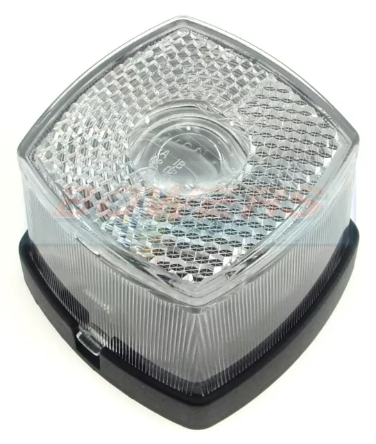 Hella White Clear Square Front Reflective Marker Light Lamp Caravan Motorhome