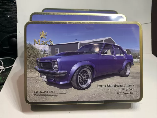 MAC'S CLASSIC CARS SHORTBREAD BISCUIT TIN Holden 1976 Torana New Sealed