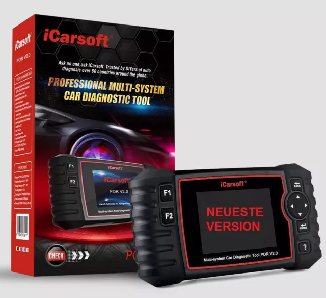 iCarsoft POR V2.0 für Porsche Diagnose Scanner OBD 2 Diagnosegerät Öl Service 2