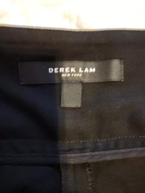 Derek Lam Wool Dress Pants Trousers Fringe Trim Pants Size 2 Black 3