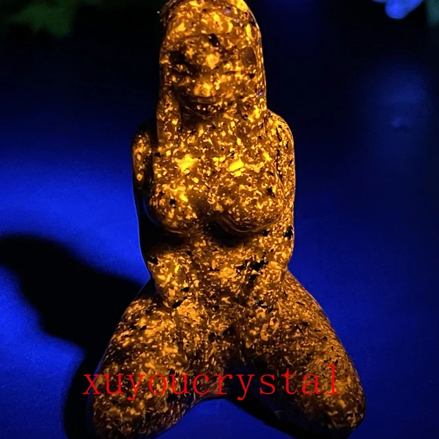 2.3" Natural Yooperite Women Naked Quartz Crystal Skull Goddess Reiki Healing 1x