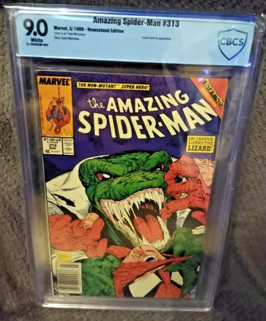 AMAZING SPIDER-MAN #313 CBCS 9.0 VF/NM McFarlane 1989 - Rare Newsstand Ed CGC