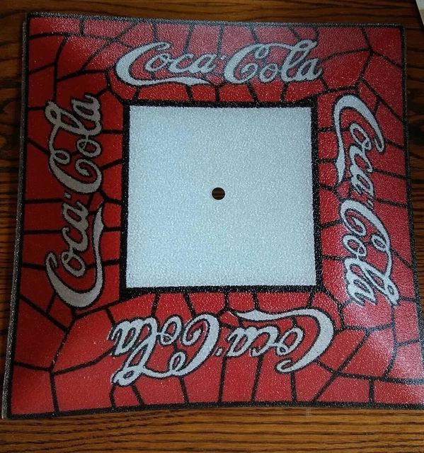 Vintage Coca Cola Glass Ceiling Light Shade Cover Fixture Coke Red White Black