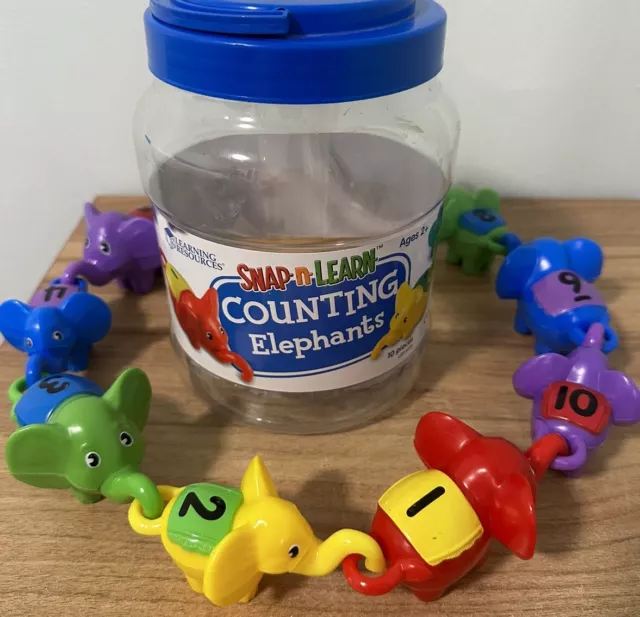 Learning Resources Snap N Learn Counting Elephants Number Sorting Toy Playset