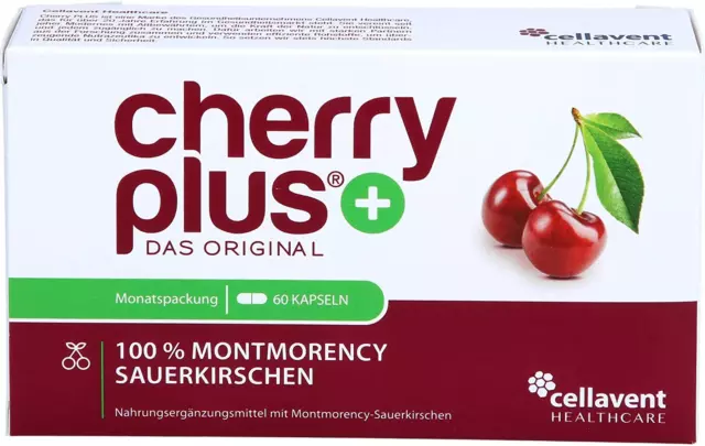 Montmorency-Sauerkirsche Kapseln Hochdosiert 50:1 Cherry Plus Pharmazeut, 60 Stk