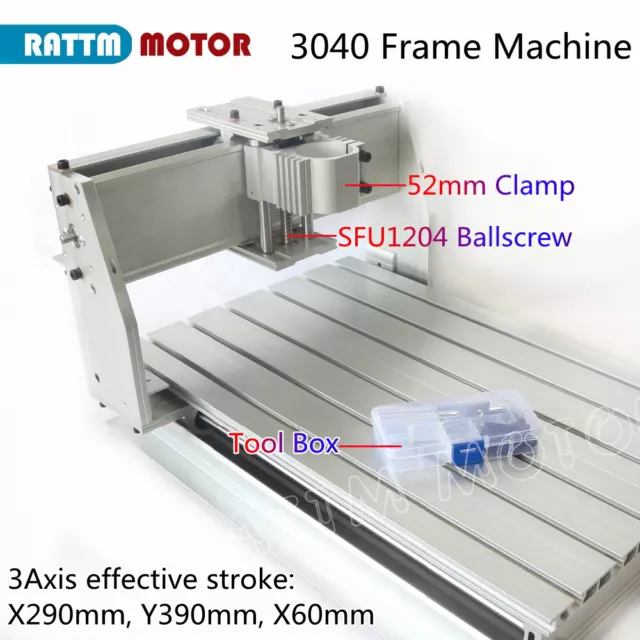3040 SFU1204 Ball Screw CNC Wood Router Engraving Milling Machine Frame Kit『EU』