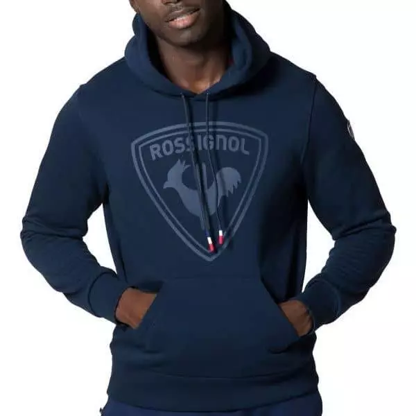 Rossignol Felpa Uomo con Cappuccio Logo -   715 (Dark Navy)