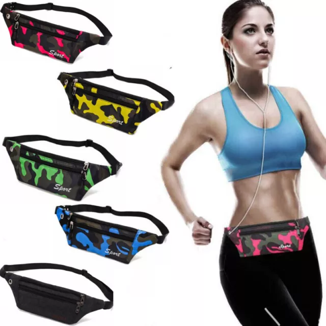 Waterproof Running Belt Fanny Pack Waist Pouch Outdoor Camping Hiking Zip Bag